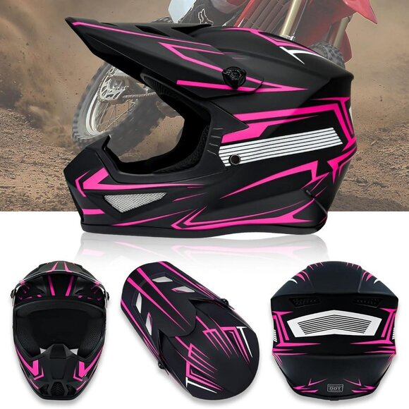 Dirt Bike Helmet Set w/ Gloves, Goggles, Mask(small ) For Youth - Picture 1 of 9